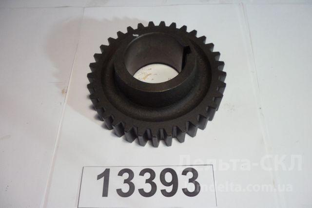 Шестерня привода КОМ промвала КПП (Z=33) (без шпоночного паза) Шестерня привода КОМ промвала КПП (Z=33) (без шпоночного паза)